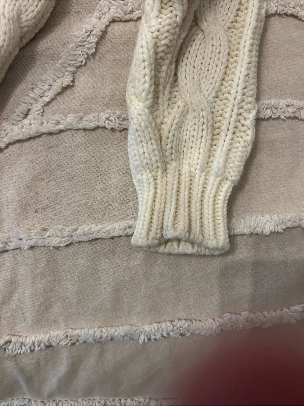 Kids Cream Cable Knit Sweater - Cozy Turtleneck Pullover